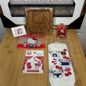 Hello Kitty  Set - Red, White, and Brown